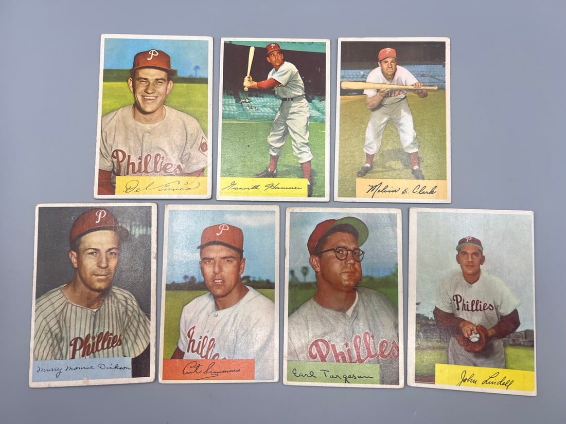 Lot of 7 - 1954 Bowman Baseball Cards - Varying Conditions (1 of 2)