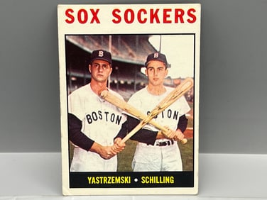 1964 Topps Sox Sockers Carl Yastrzemski/Chuck Schilling #182