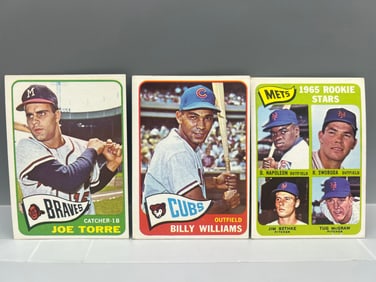 1965 Topps Joe Torre #200, Billy Williams #220, & Tug McGraw RC #533