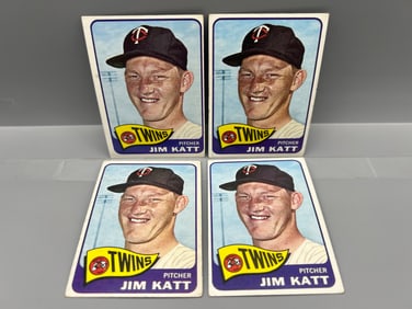 (Lot Of 4) - 1965 Topps #62 Jim Kaat (HOF) / Twins