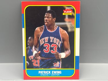 1986 Fleer Patrick Ewing RC #32