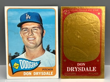 1965 Topps Don Drysdale #260 W/ 65T Embossed #15
