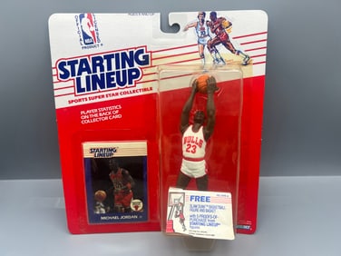 1988 Kenner Starting Lineup Michael Jordan W/ Promo Sticker -1st Lineup