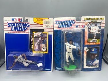 Lot of 2 - 1990 and 1993 Kenner Starting Lineups Ken Griffey Jr.