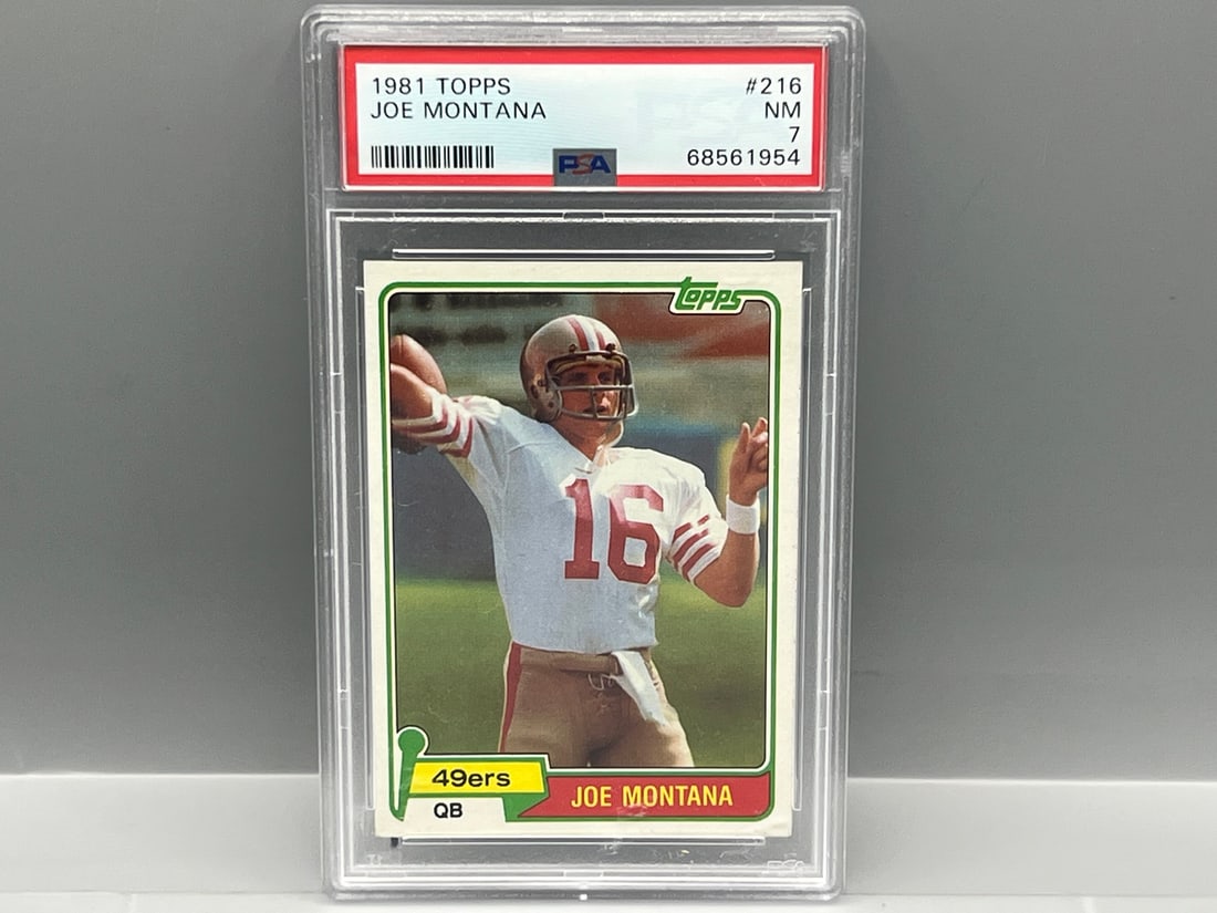1981 Topps Joe Montana RC #216 PSA NM 7 (1 of 2)