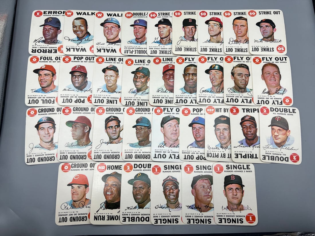 Complete Set Of 33 - 1968 Topps Game W/ Mantle, Mays, Aaron, Rose (1 of 9)