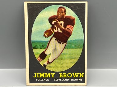 1958 Topps Jimmy Brown Rookie Card #62 - (HOF) / Browns