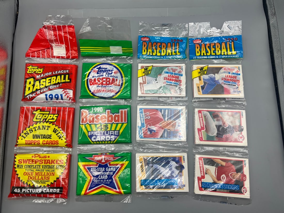 Lot of 4 - Early 1990s Baseball Rack Packs (1 of 2)