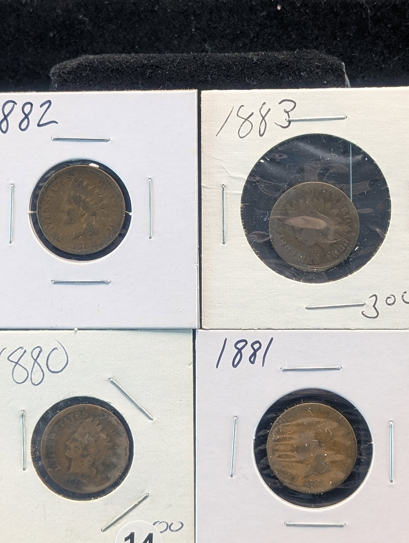 1880, 1881, 1882, 1883 Indian Head Pennies: 1880, 1881, 1882, 1883 Indian Head Pennies