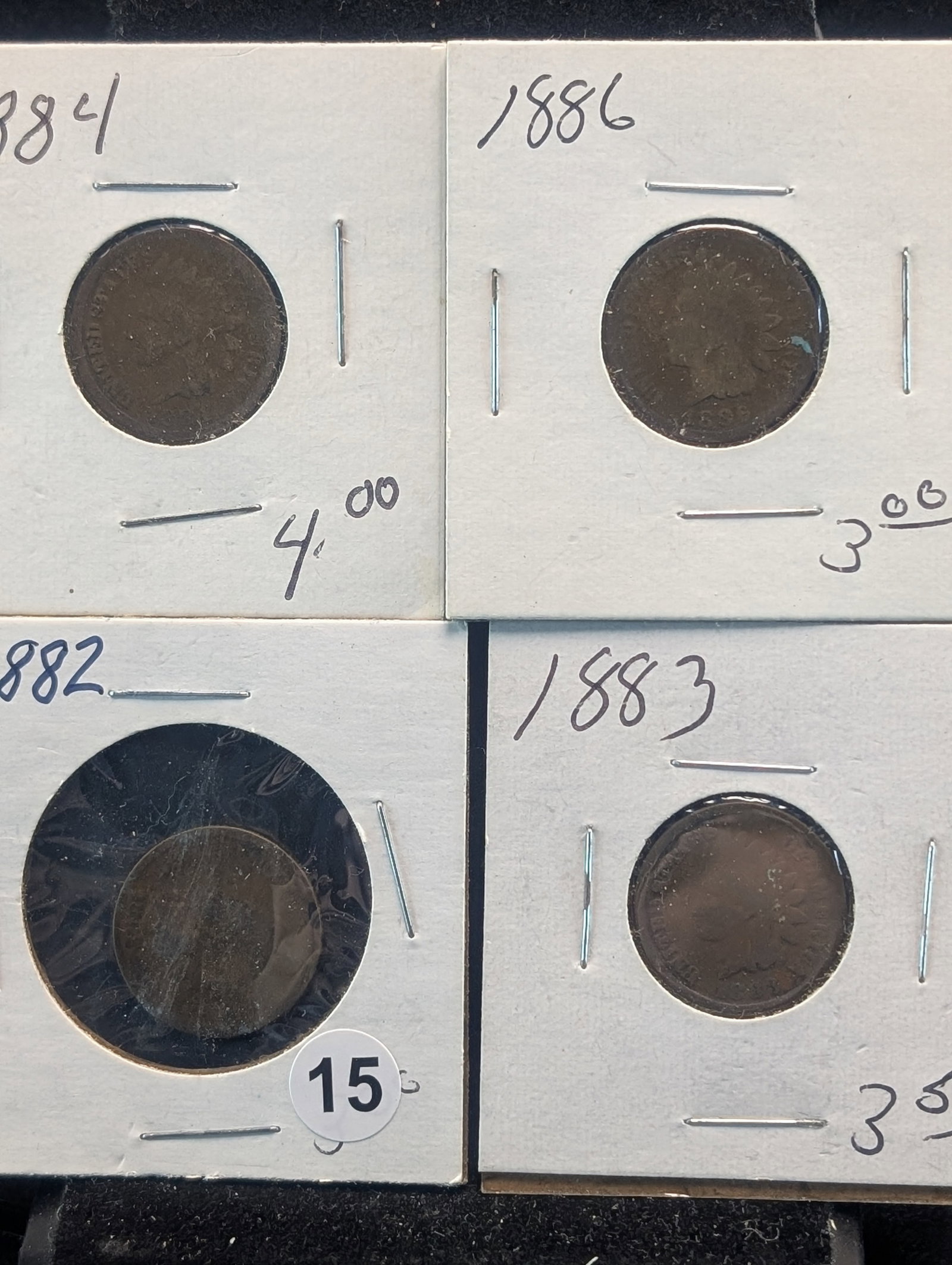 1882, 1883, 1884, 1886 Indian Head Pennies: 1882, 1883, 1884, 1886 Indian Head Pennies