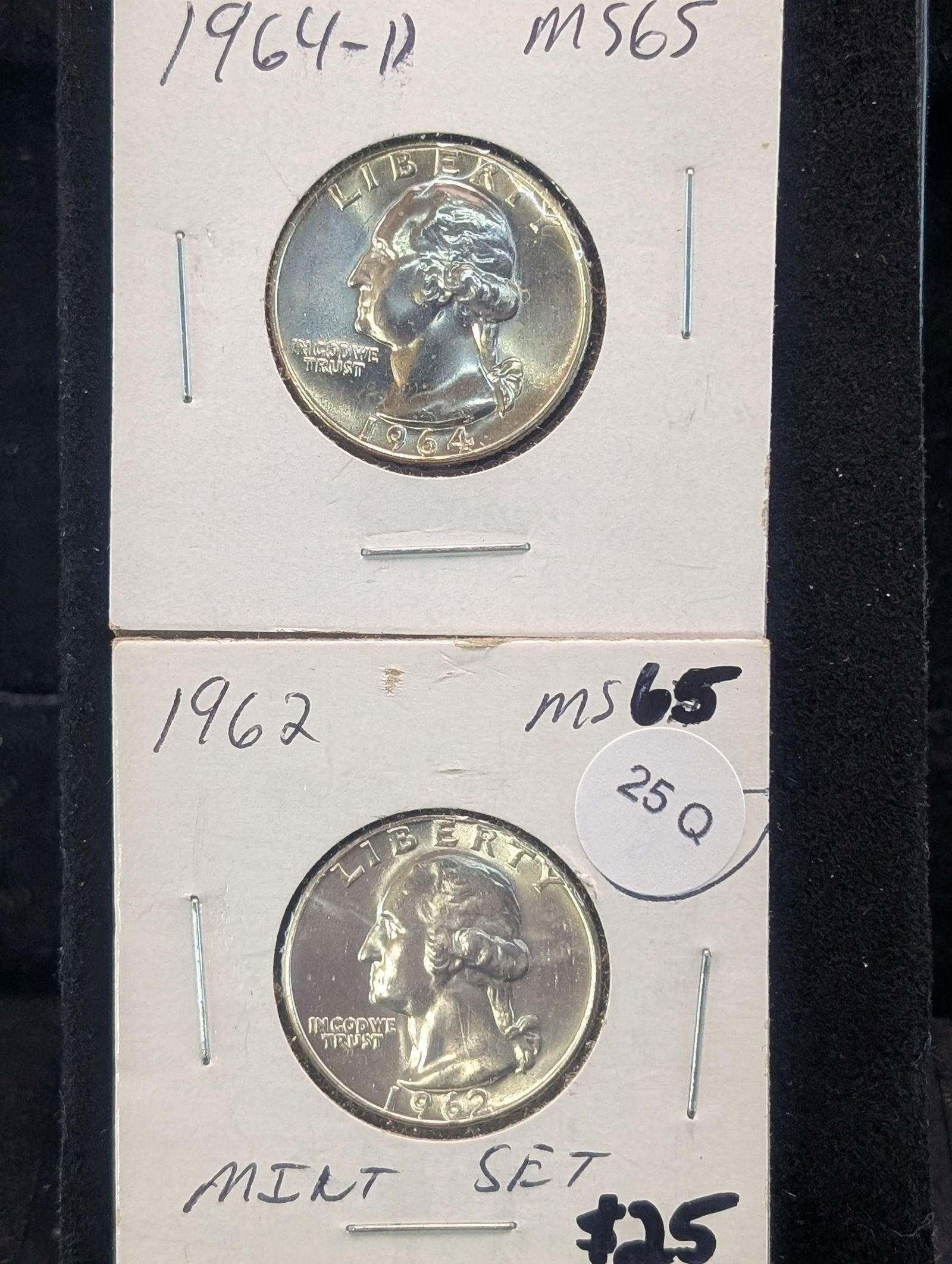 (2) Washington Quarters 1962, 1964-D (1 of 2)