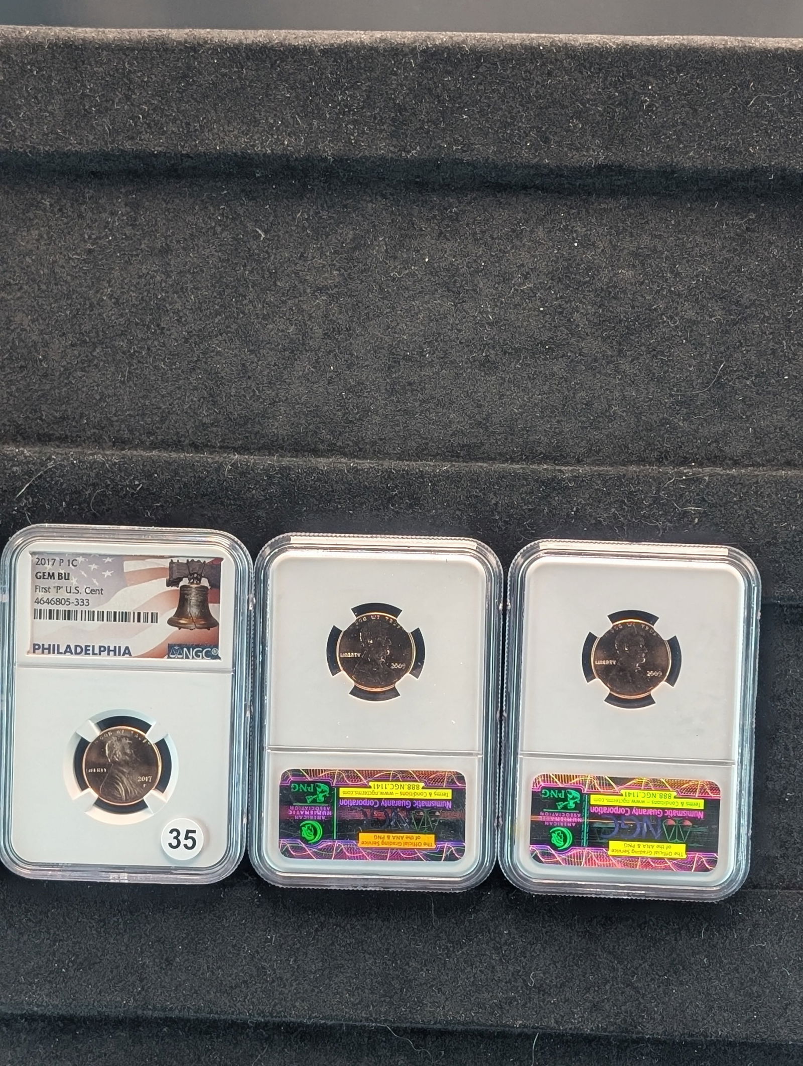 2009 Formative Years, 2009 Professional Life, both BU and 2017 P (First P, US Cent) Gem BU Lincoln (1 of 7)