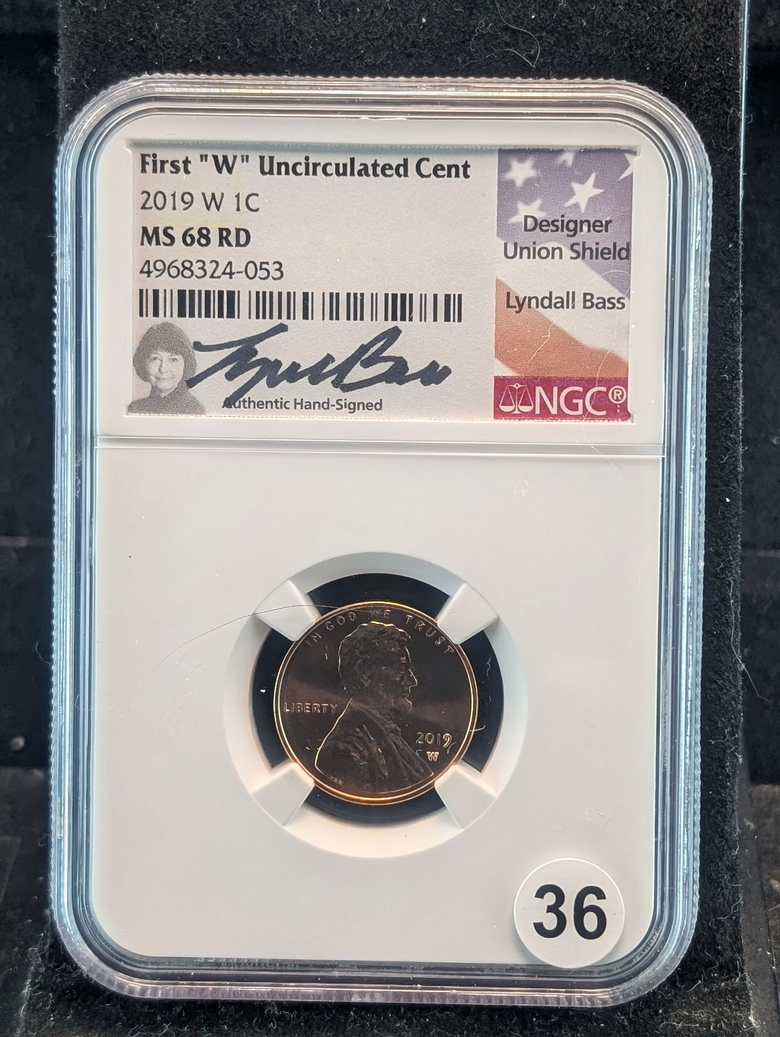 2019 W First W Uncirculated Cent Lincoln Penny MS68 RED by NGC (1 of 3)