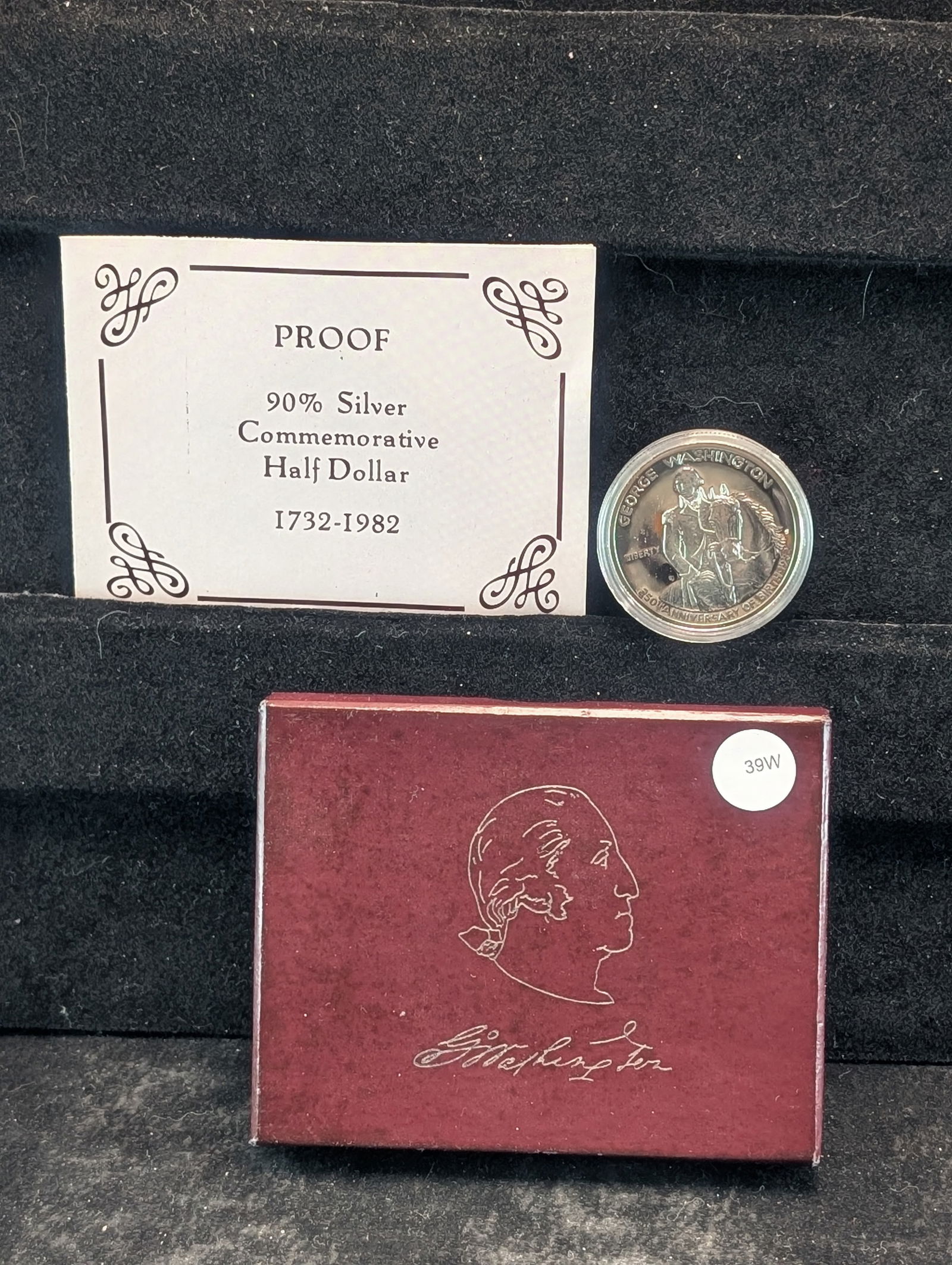 1982-S Proof George Washington Commem. 90% Silver Half Dollar. OGP (1 of 4)