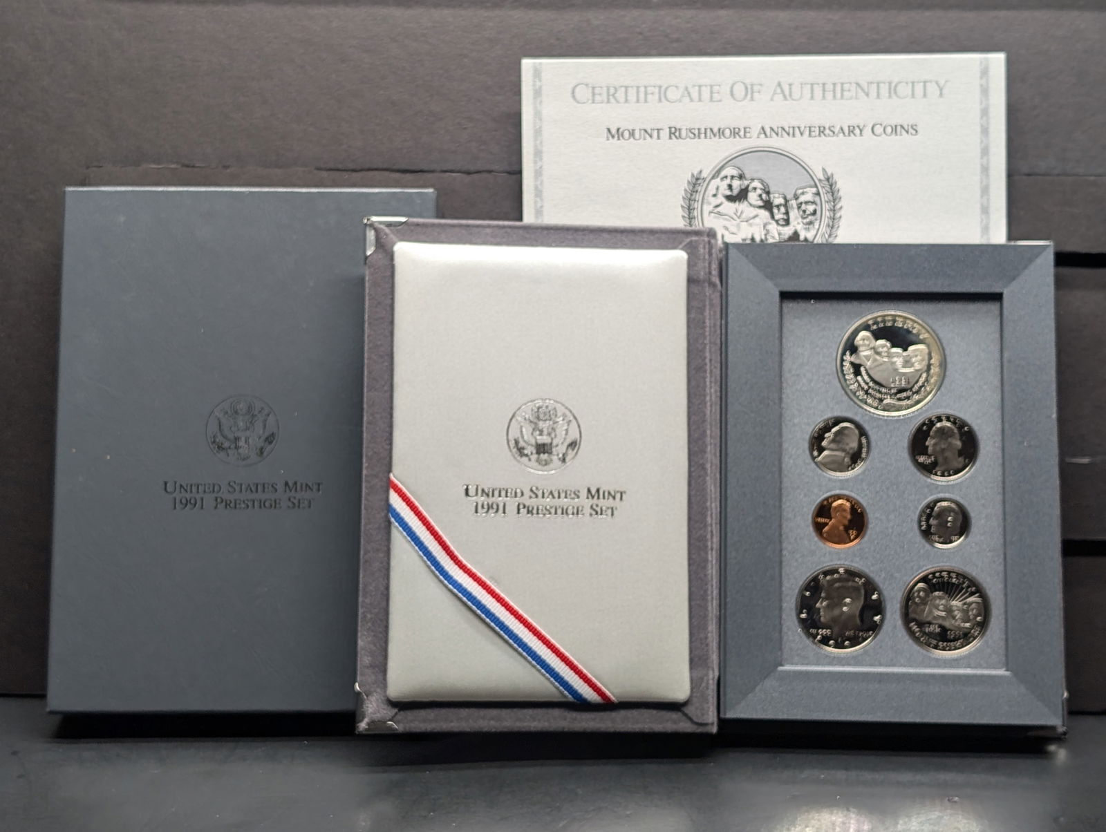 1991-S U.S. Mint Prestige Set in OGP w/ COA - Mount Rushmore Anniv. (1 of 5)