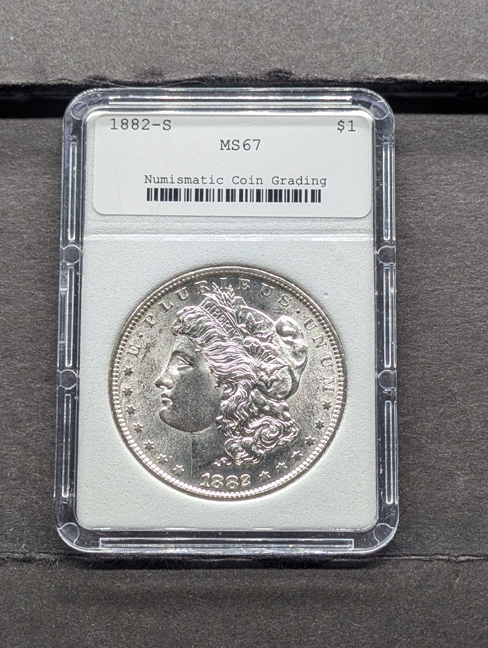 1882-S Morgan Silver Dollar - NCG Cert. MS67 "NOT NGC" (1 of 3)