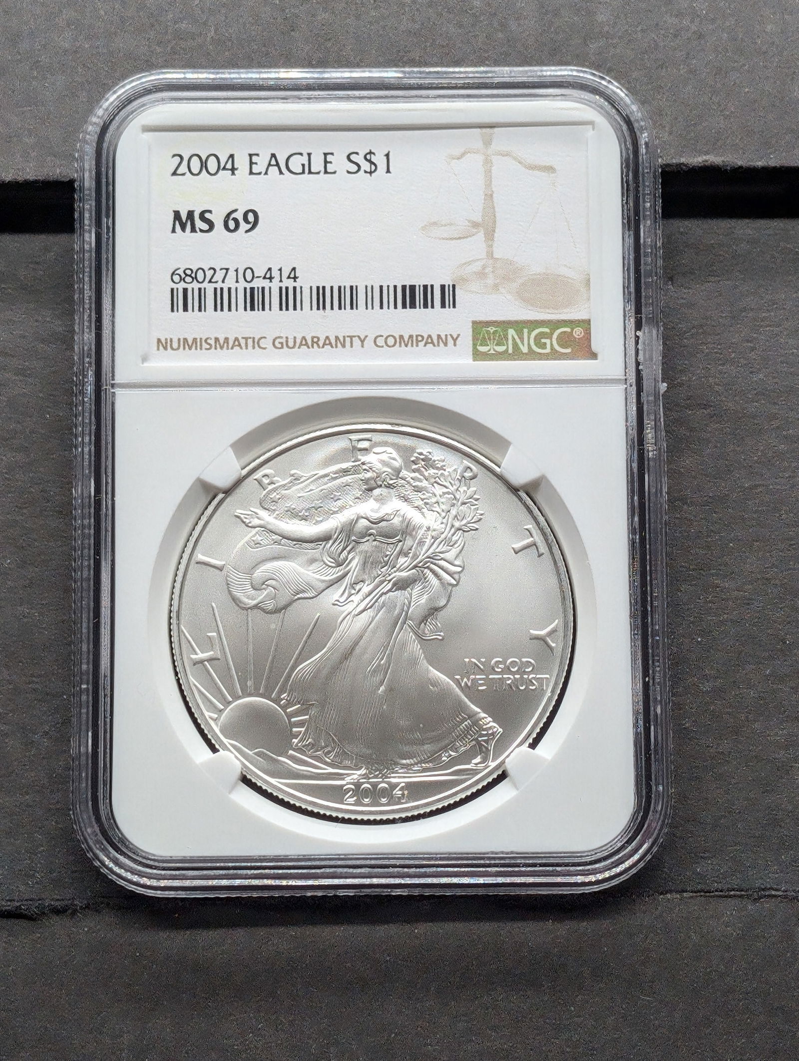 2004 American Silver Eagle - NGC MS69, Top Tier Grader (1 of 3)