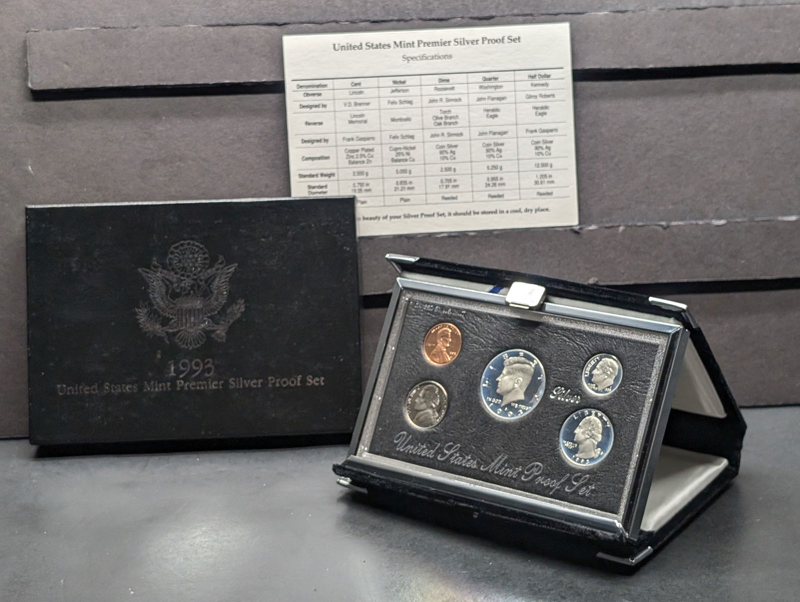 1993-S U.S. Mint Premier Silver Proof Set in OGP w/ COA (1 of 4)