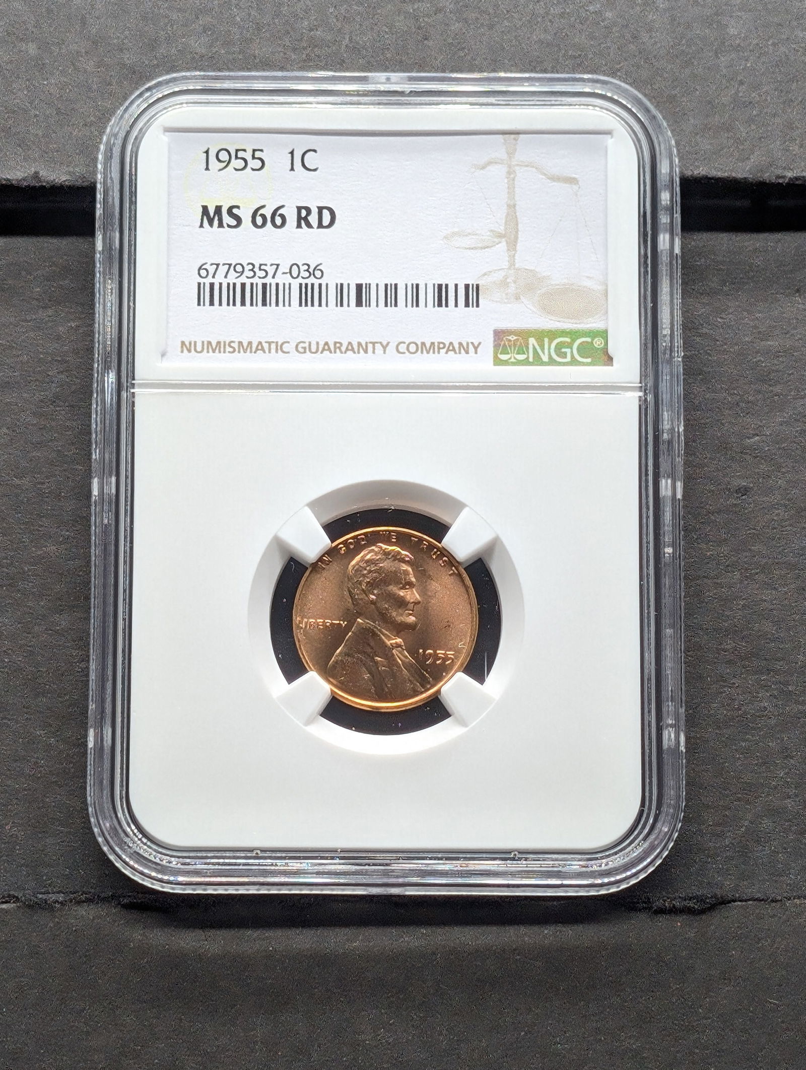 1955 Lincoln Wheat Cent - NGC MS66 RD, Top Tier Grader (1 of 3)