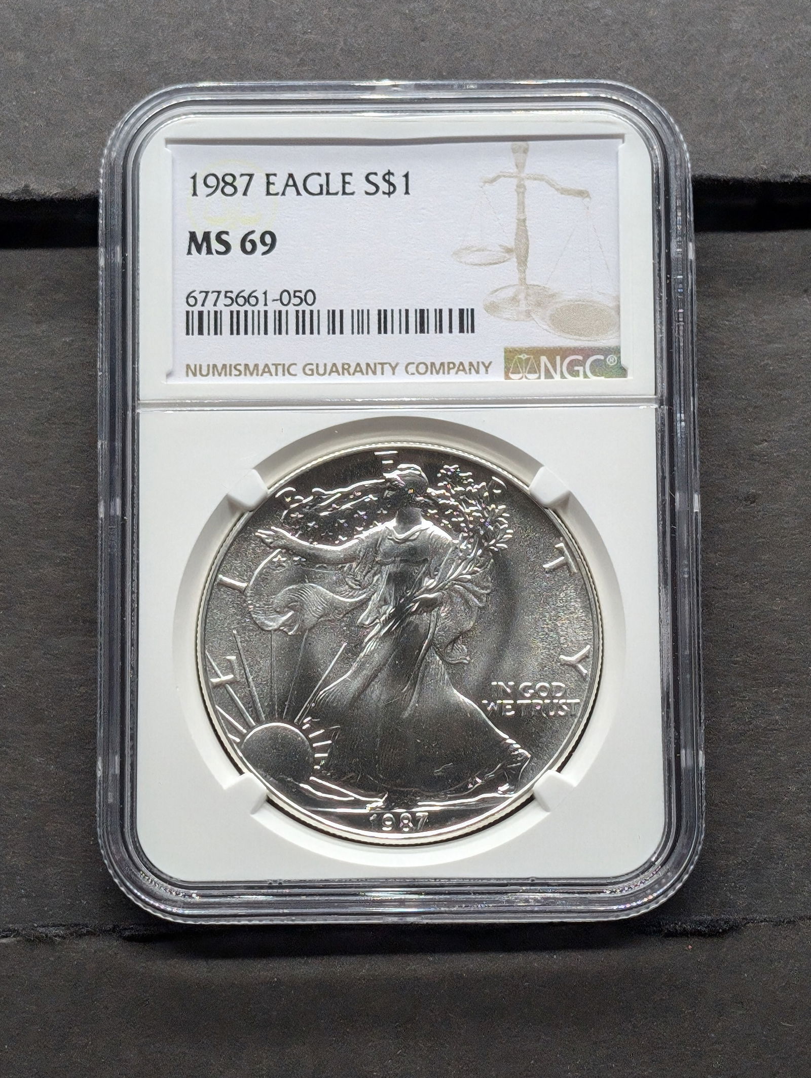 1987 American Silver Eagle - NGC MS69, Top Tier Grader (1 of 3)