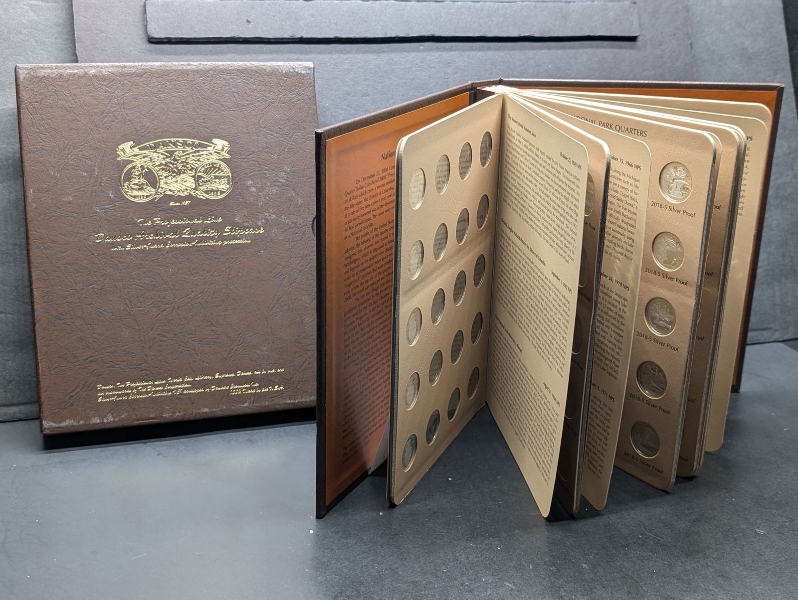 COMPLETE! 2016-2021 National Park Quarter Collection in Dansco Album w/ Sleeve (Includes P,D&S & (1 of 8)