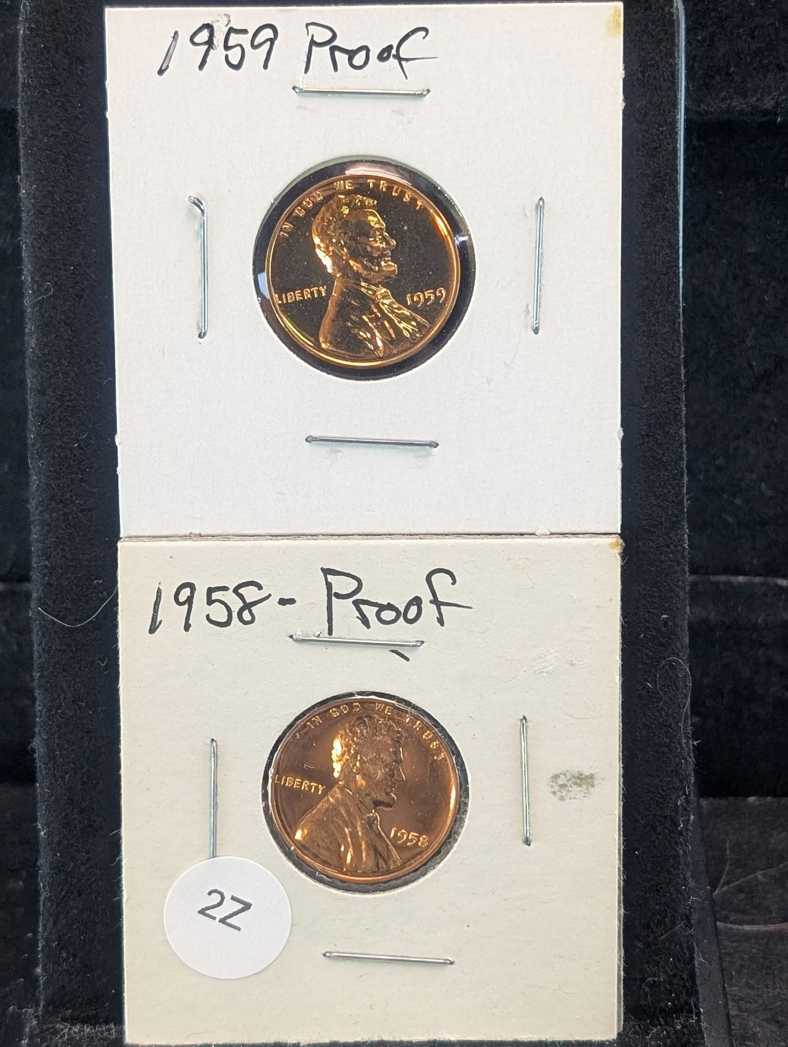 1958 & 1959 "Proof" Lincoln Cents (1 of 2)