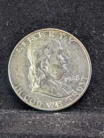 1948-D Franklin Half Dollar. 90% Silver
