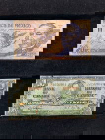 1937 Canada Dollar & 1998 Mexico 20 Peso's note