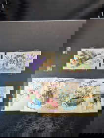 7 Easter Postcards Not Post Marked