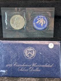 1973-S U.S. Mint Eisenhower Uncirculated Silver Dollar Set In OGP