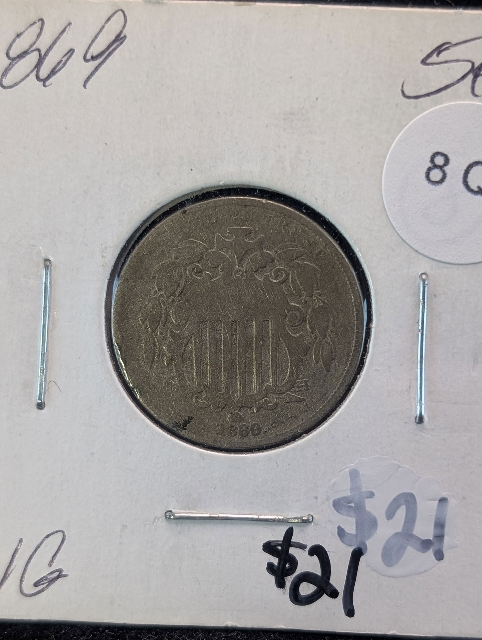 1869 Shield Nickel  Semi-Key Date (1 of 2)