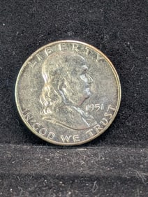 1951 Franklin Half Dollar. 90% Silver
