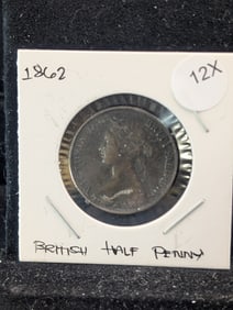 1862 Great Britain Half Penny