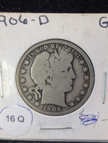 1906-D Barber Half Dollar