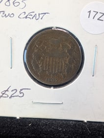 1865 Two Cent Piece