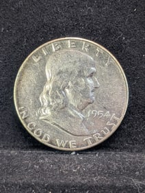 1954 Franklin Half Dollar. 90% Silver