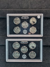 2 Sets 2017-S US Mint Proof Quarters in Govt Plastic