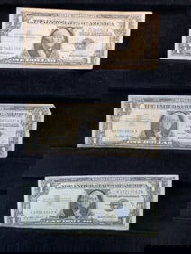 (3) 1957 "Silver" Certificate dollars