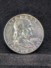 1957 Franklin Half Dollar. 90% Silver