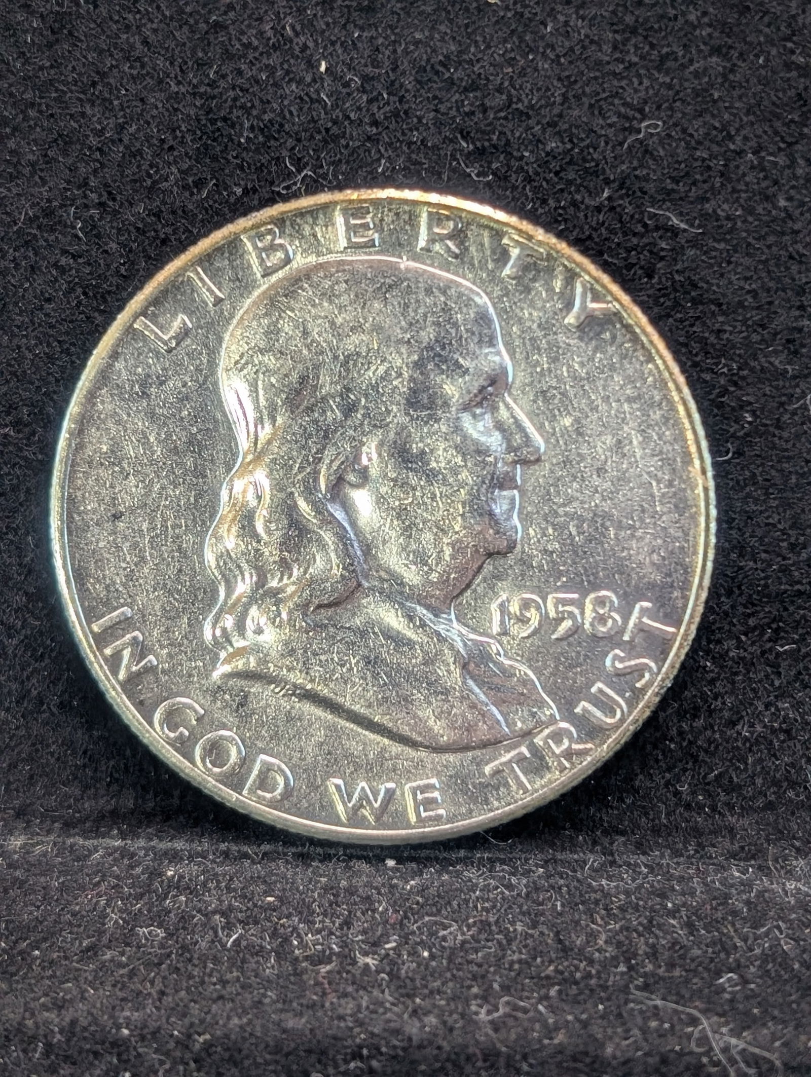 1958 Franklin Half Dollar. 90% Silver (1 of 2)