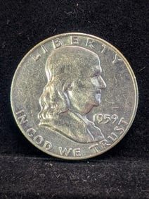 1959 Franklin Half Dollar. 90% Silver