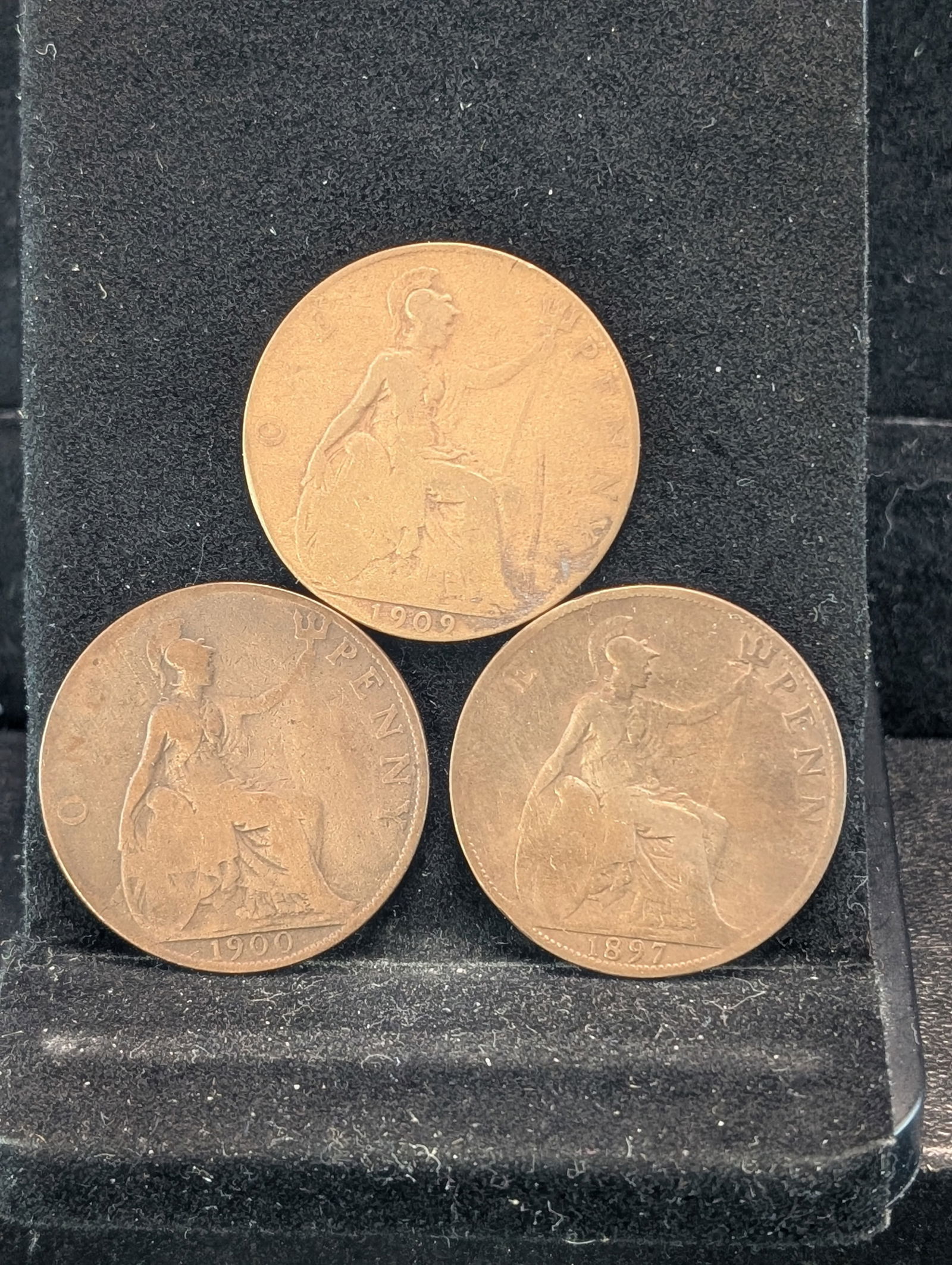 3 Great Britain Pennies, (1897, 1900 & 1909) (1 of 2)