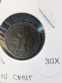 1874 Indian Head Cent. Semi Key Date