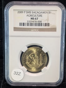 2009-P MS67 SMS Sacagawea $1 PF (Agriculture), (Graded by NGC)