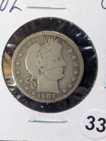 1902 O Barber Quarter