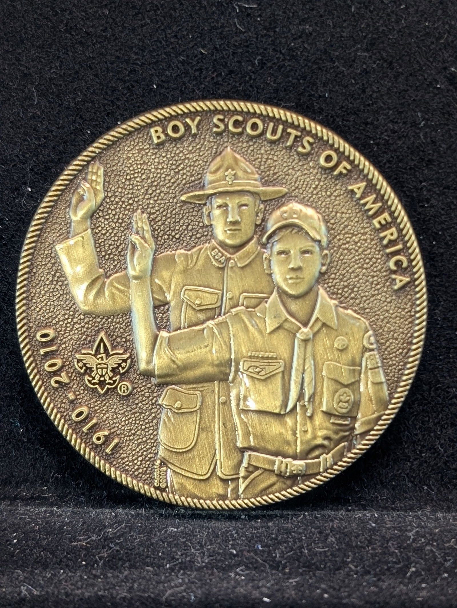 Boy Scouts of America Token (100 Years, 1910-2010, Rare), UNC (1 of 2)
