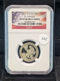 2012-S Clad PF69 Ultra Cameo "El Yunque" NP Qtr., (Graded by NGC)