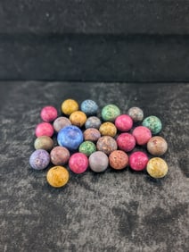 28 Small Size Bennington Clay Marbles