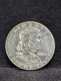 1963-D Franklin Half Dollar. 90% Silver