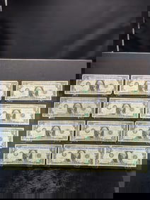 12 1963B Federal Reserve "Barr" Notes